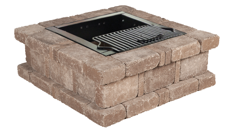Rumble Stone Square Fire Pit